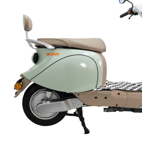 Scuter electric retro RURIS PILOT SX790 VERDE RETRO, 800W, autonomie pana la 70 km, 2 locuri [5]