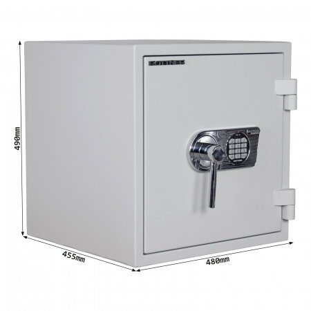 Seif Antifoc și Antiefracție Fire Master 50 T06430 EN2 Închidere Electronică Gri Deschis [3]