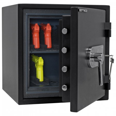 Seif Antifoc și Antiefracţie Rottner Fire Profi 50 Premium EN1 Închidere Cheie Antracit [3]