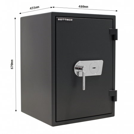 Seif Antifoc și Antiefracţie Rottner Fire Profi 65 Premium EN1 Închidere Cheie Antracit [4]