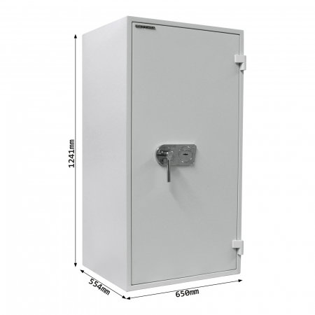 Seif Antifoc și Antiefracție Rottner Opal Fire Premium OPD 120 EN1 Închidere Cheie Gri Deschis [4]