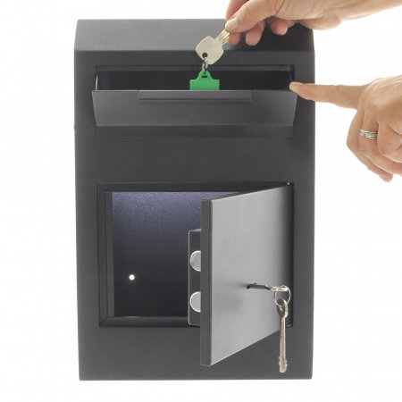 Seif cu Fantă Rottner Cashmatic Basic Închidere Cheie Antracit [2]