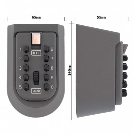 Seif pentru Chei Rottner Key Keeper cu Cifru Mecanic Negru [2]