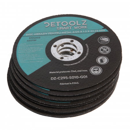 Accesorii si consumabile polizoare unghiulare - Set disc abraziv pentru metal 125 mm (10/set)