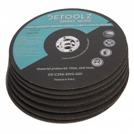 Accesorii si consumabile polizoare unghiulare - Set disc abraziv pentru metal 180 mm (10/set)
