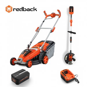 Curte, gradina, microferme - Set Redback masina de tuns gazon E137C + trimer iarba E312D + acumulator Li-Ion EP20 40V/2Ah + incarcator EC20 40V/2A