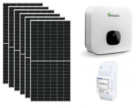 Panouri solare policristaline - Sistem solar fotovoltaic on-grid, monofazat 2.75 kw, monocristalin, half-cut