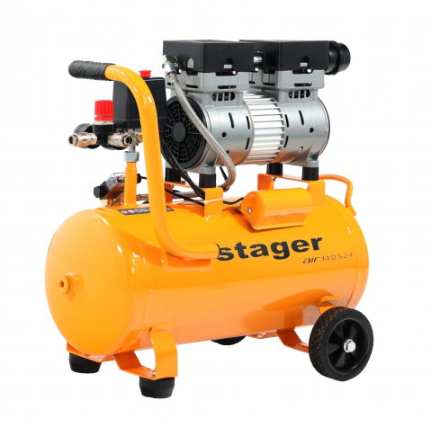 Compresoare - Stager Air 14DS24 compresor aer, 24L, 8bar, 135 L/min, monofazat, angrenare directa, silentios