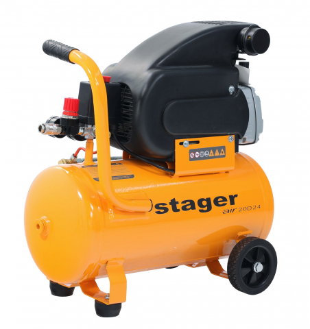 Stager Air 20D24 compresor aer, 24L, 8bar, 200L/min, monofazat, angrenare directa [2]