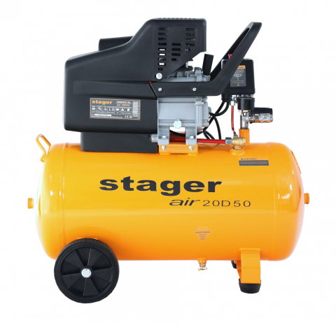 Stager Air 20D50 compresor aer, 50L, 8bar, 200L/min, monofazat, angrenare directa [1]