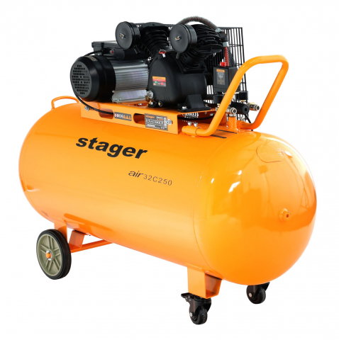 Compresoare - Compresor profesional Stager Air 32C250 250L 3CP transmisie pe curea