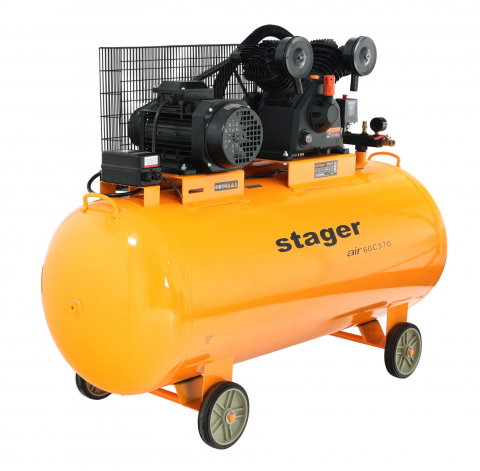 Compresoare - Stager Air 60C370 compresor aer, 370L, 10bar, 600L/min, trifazat, angrenare curea