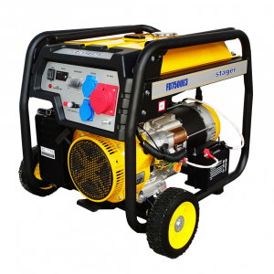 Generatoare de uz general - Generator Stager FD 7500E3 5160037500, open frame, benzina, 6.5 kw, trifazat, pornire electrica
