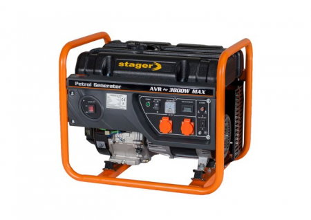 Stager GG 4600 generator open-frame 3.8kW, monofazat, benzina, pornire la sfoara - resigilat [1]