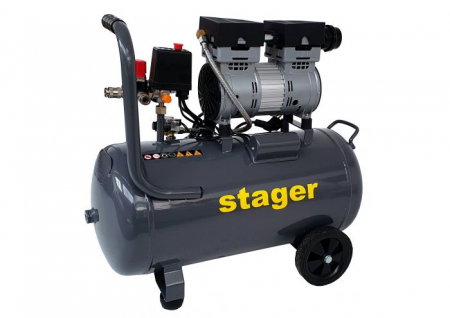 Compresor aer Stager HM0.75JW/50, 4530107550, 50L, 8bar, 135L/min, monofazat, angrenare directa, silentios [2]