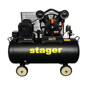 Compresoare - Compresor aer Stager HMV0.6/200-10 453010620010, 200L, 10bar, 600L/min, trifazat, angrenare curea