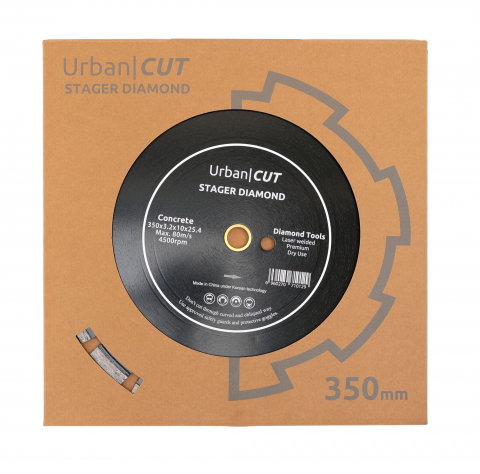 Disc diamantat Stager URBAN CUT 350x3.2x10x25.4-P pentru beton/asfalt [1]