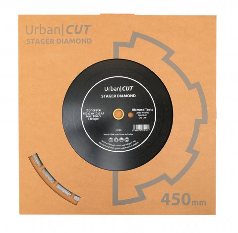 Disc diamantat Stager URBAN CUT 450x3.2x10x25.4-P pentru beton/asfalt [1]