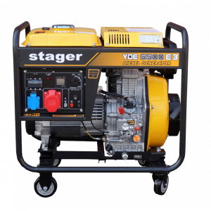 Generatoare de uz general - Stager YDE6500E3 Generator open-frame 6.3kVA, 8A, 3000rpm, trifazat, diesel, pornire electrica