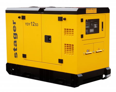 Generatoare insonorizate - Generator insonorizat diesel Stager YDY12S3 trifazat 11kVA, 16A, 1500rpm