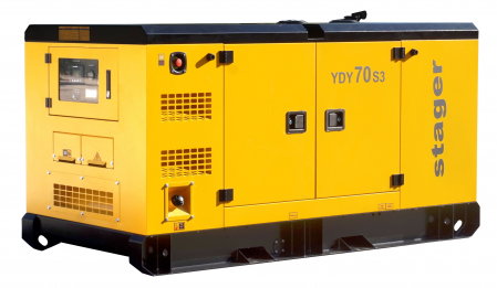 Generator insonorizat Stager YDY70S3 1158000070S3 70kVA, 89A, 1500rpm, trifazat, diesel [0]