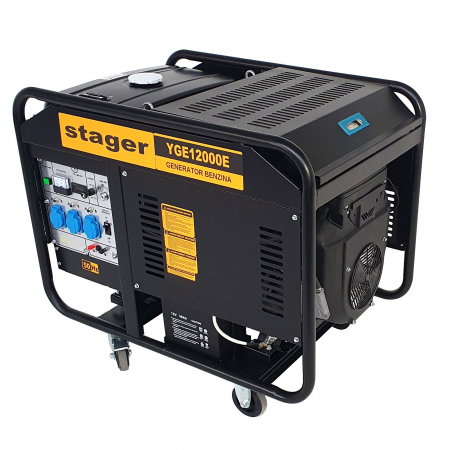 Stager YGE12000E Generator open-frame 10kW, monofazat, benzina, pornire electrica [1]