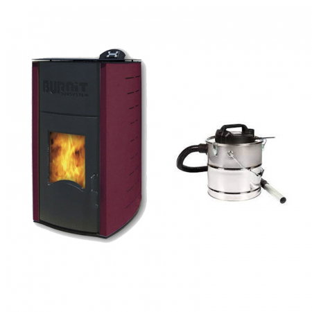 Incalzire si climatizare - Termosemineu pe peleti Sontec PM Confort Plus 25 kW cu aspirator cenusa Detoolz DZ-CI106 1200W, 18L