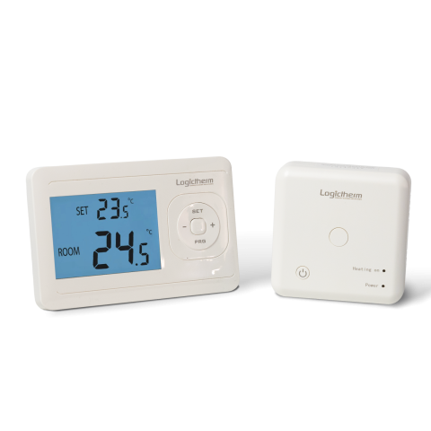 Termostate de ambient - Termostat Logictherm R10-RF alb, cu receptor wireless, Wi-Fi si control prin telefon