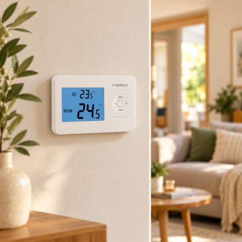 Termostat Logictherm R10-RF alb, cu receptor wireless, Wi-Fi si control prin telefon [2]