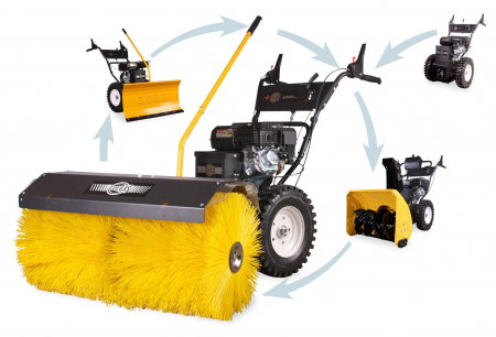 Maturi rotative - Texas Combi 800TG basis utilaj multifunctional pentru tuns gazon, freza zapada, matura rotativa, 5CP, 4+1, benzina, la sfoara