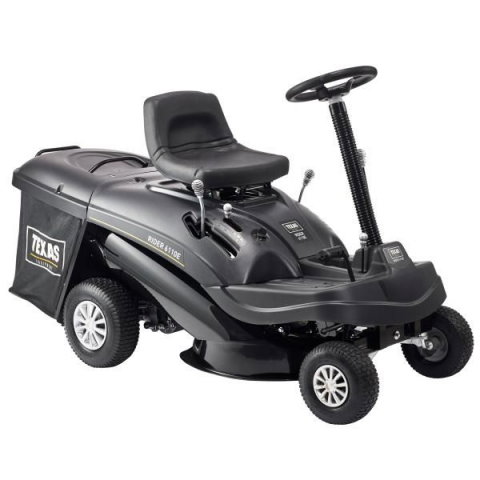 Masini de tuns gazon - Texas Rider 6110E Tractor pentru tuns gazon, 6.4CP, latime lucru 61cm, inaltime taiere 35-75mm, 150L, benzina, 4.6km/h, pornire electrica, reglaj central