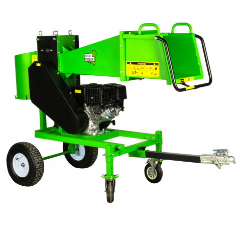 Tocatoare crengi si furaje - Tocator crengi Micul Fermier, motor benzina 18CP, diametru maxim de taiere Ø120mm, cu carlig de remorcare, pentru brichete