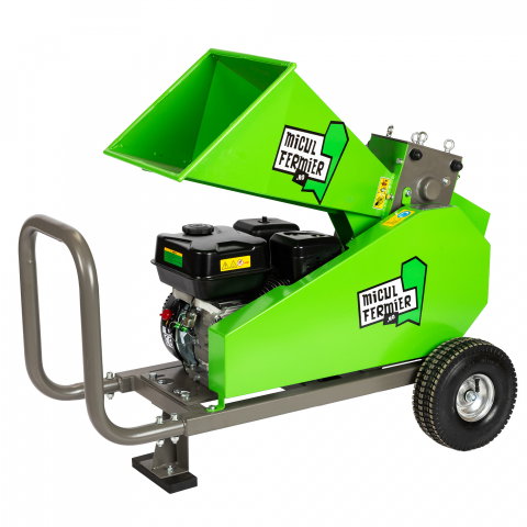 Tocatoare crengi si furaje - Tocator de crengi Micul Fermier, motor benzina 7 CP, 60 mm diametru maxim de taiere, pentru brichete