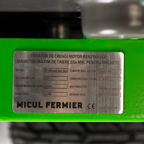 Tocator de crengi Micul Fermier, motor benzina 7CP, 80mm diametru maxim de taiere, pentru brichete [12]