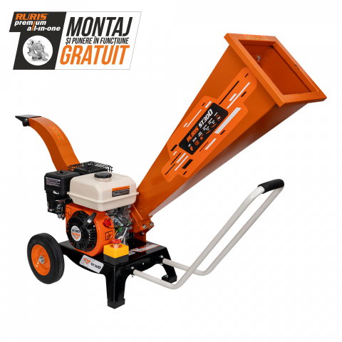 Tocatoare crengi si furaje - Tocător de crengi și resturi vegetale RURIS ST300 300TS2022 7 CP, benzina, diametru maxim 60 mm