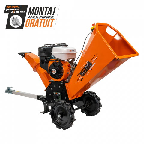 Tocatoare crengi si furaje - Tocător de crengi și resturi vegetale RURIS ST500 500TS2023 15 CP, benzina, diametru maxim 100 mm, 1000 kg/oră