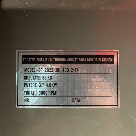 Tocator furaje cu turbina Micul Fermier GF-2022 40024T fara motor [1]