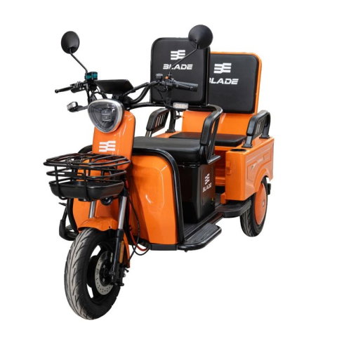 Triciclu electric 2 in 1 BLADE DUO MAX 11, 1200W, Portocaliu/Negru, 2 locuri + bena cargo, autonomie pana la 50 km, CIV inclus [1]