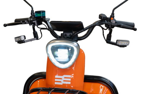 Triciclu electric 2 in 1 BLADE DUO MAX 11, 1200W, Portocaliu/Negru, 2 locuri + bena cargo, autonomie pana la 50 km, CIV inclus [11]