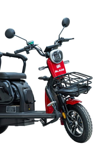 Triciclu electric BLADE VIVA 14  Rosu-Negru, 25 km/h,  1200W, autonomie pana la 50 km, CIV inclus [8]