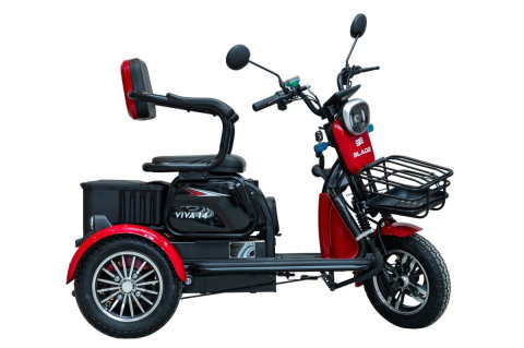 Triciclu electric BLADE VIVA 14  Rosu-Negru, 25 km/h,  1200W, autonomie pana la 50 km, CIV inclus [6]