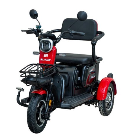 Triciclu electric BLADE VIVA 14  Rosu-Negru, 25 km/h,  1200W, autonomie pana la 50 km, CIV inclus [1]