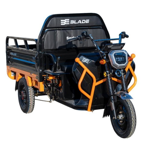 Triciclu electric cargo BLADE Sprint 3.0 Negru-Portocaliu 2000W - CIV inclus [1]