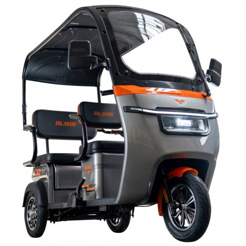 Triciclu electric cu cabina RURIS Pilot 3070G GRI fara permis, 2900W, viteza 25 km/h, autonomie 60 km [6]