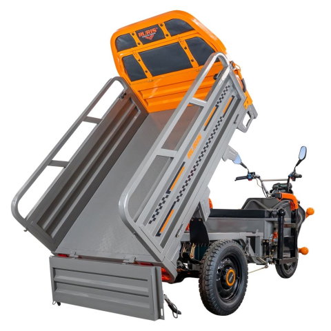 Triciclu electric cargo RURIS Pilot 3120G GRI 2000W, autonomie pana la 70 km, bena basculabila, reductor forta, CIV inclus [22]