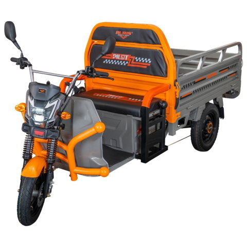 Triciclu electric cargo RURIS Pilot 3120G GRI 2000W, autonomie pana la 70 km, bena basculabila, reductor forta, CIV inclus [1]