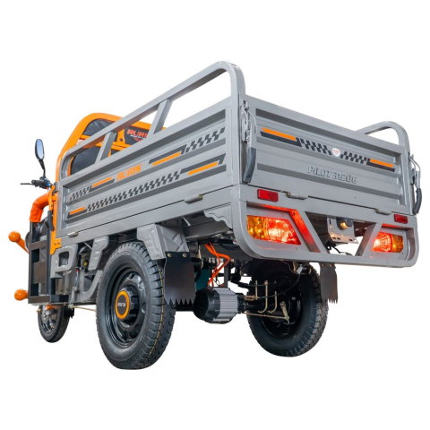Triciclu electric cargo RURIS Pilot 3120G GRI 2000W, autonomie pana la 70 km, bena basculabila, reductor forta, CIV inclus [19]