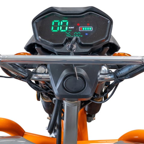 Triciclu electric cargo RURIS Pilot 3120G GRI 2000W, autonomie pana la 70 km, bena basculabila, reductor forta, CIV inclus [15]