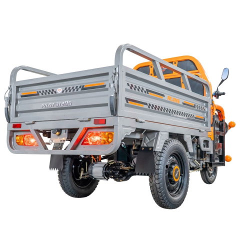Triciclu electric cargo RURIS Pilot 3120G GRI 2000W, autonomie pana la 70 km, bena basculabila, reductor forta, CIV inclus [18]
