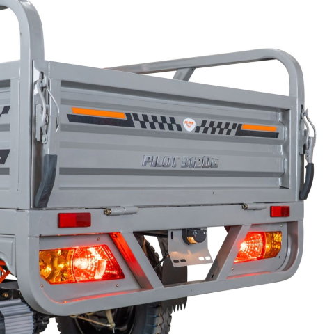 Triciclu electric cargo RURIS Pilot 3120G GRI 2000W, autonomie pana la 70 km, bena basculabila, reductor forta, CIV inclus [20]